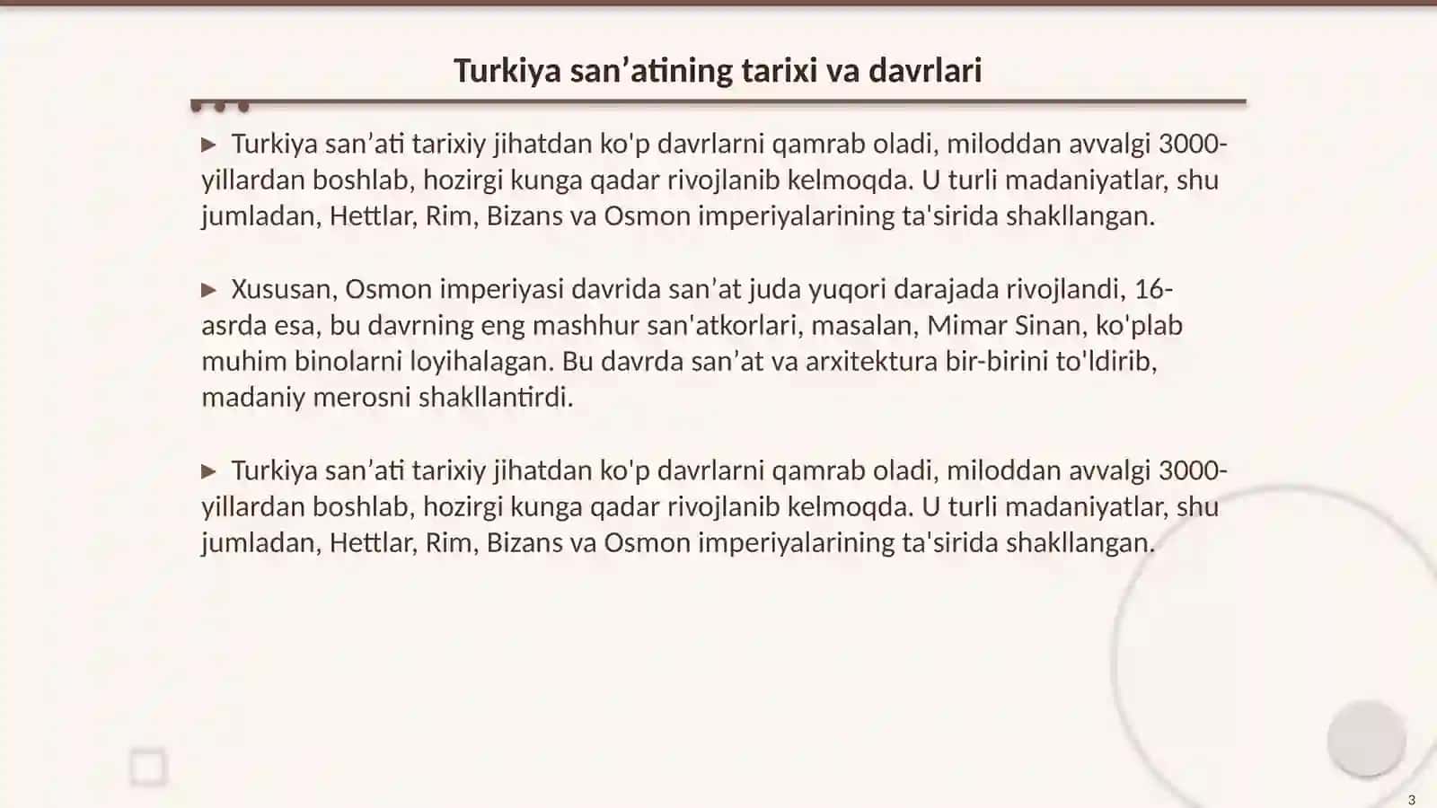 Turkiya sanʼati hozirgi va avvalgi 3
