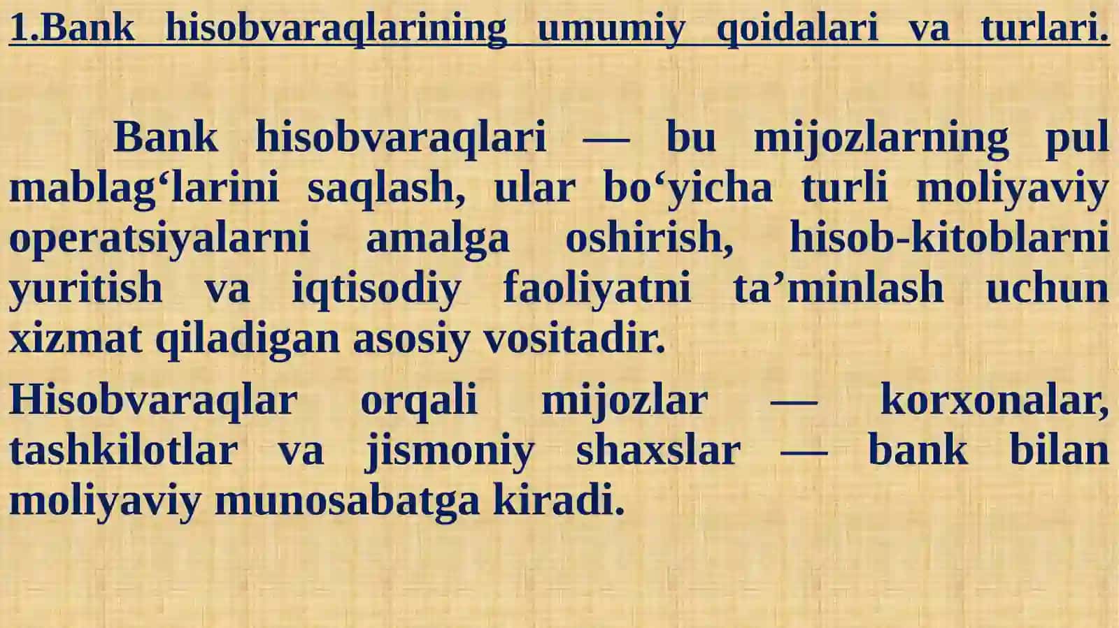 Banklarda hisobvaraq ochish va yuritish tartibi 3