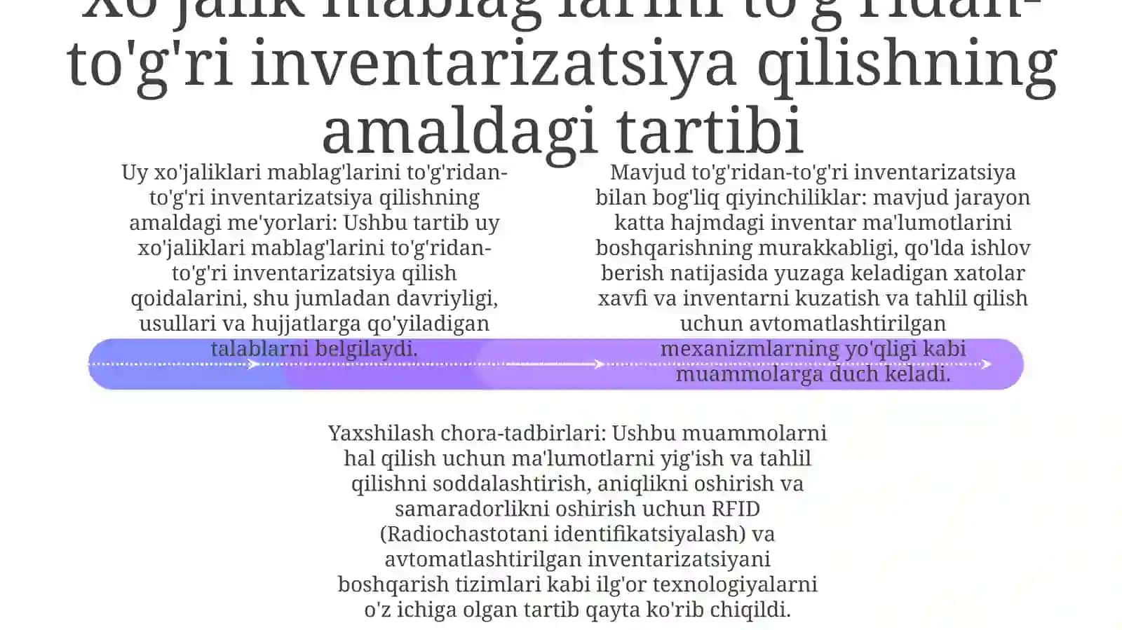 Xo'jalik Mablaglarini Yo'qlama Inventarizatsiya Qilish Tartibini Takomillashtirish 3