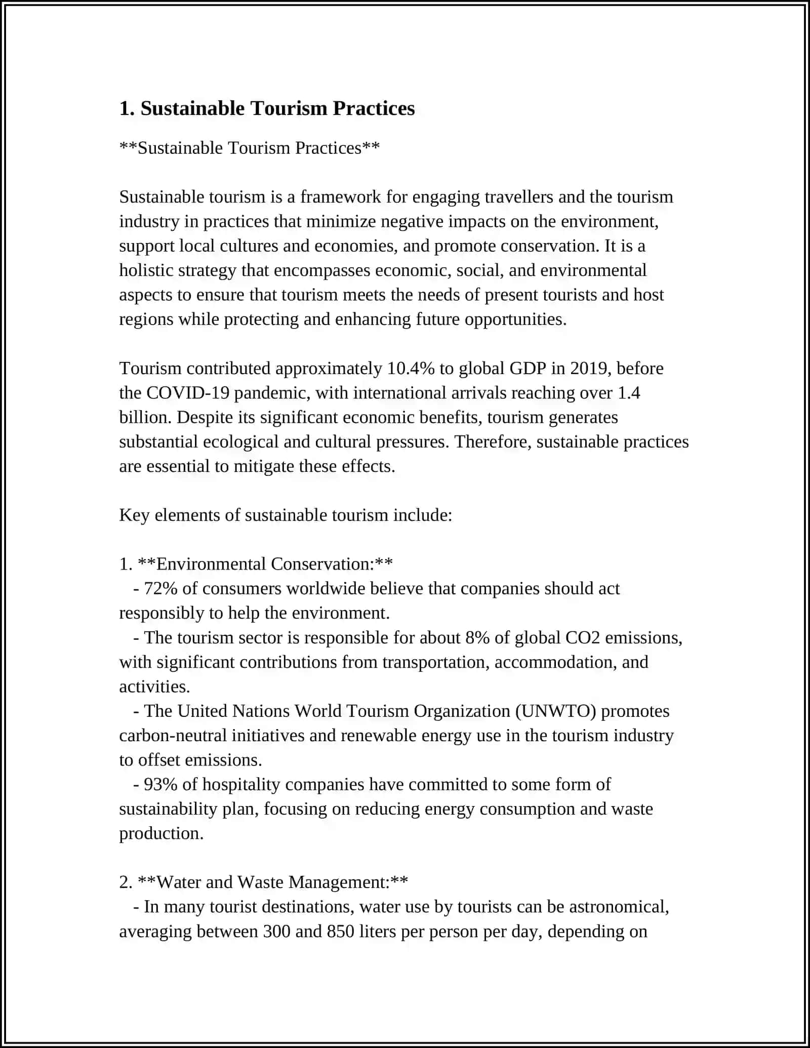 Sustainable Tourism Practices 3