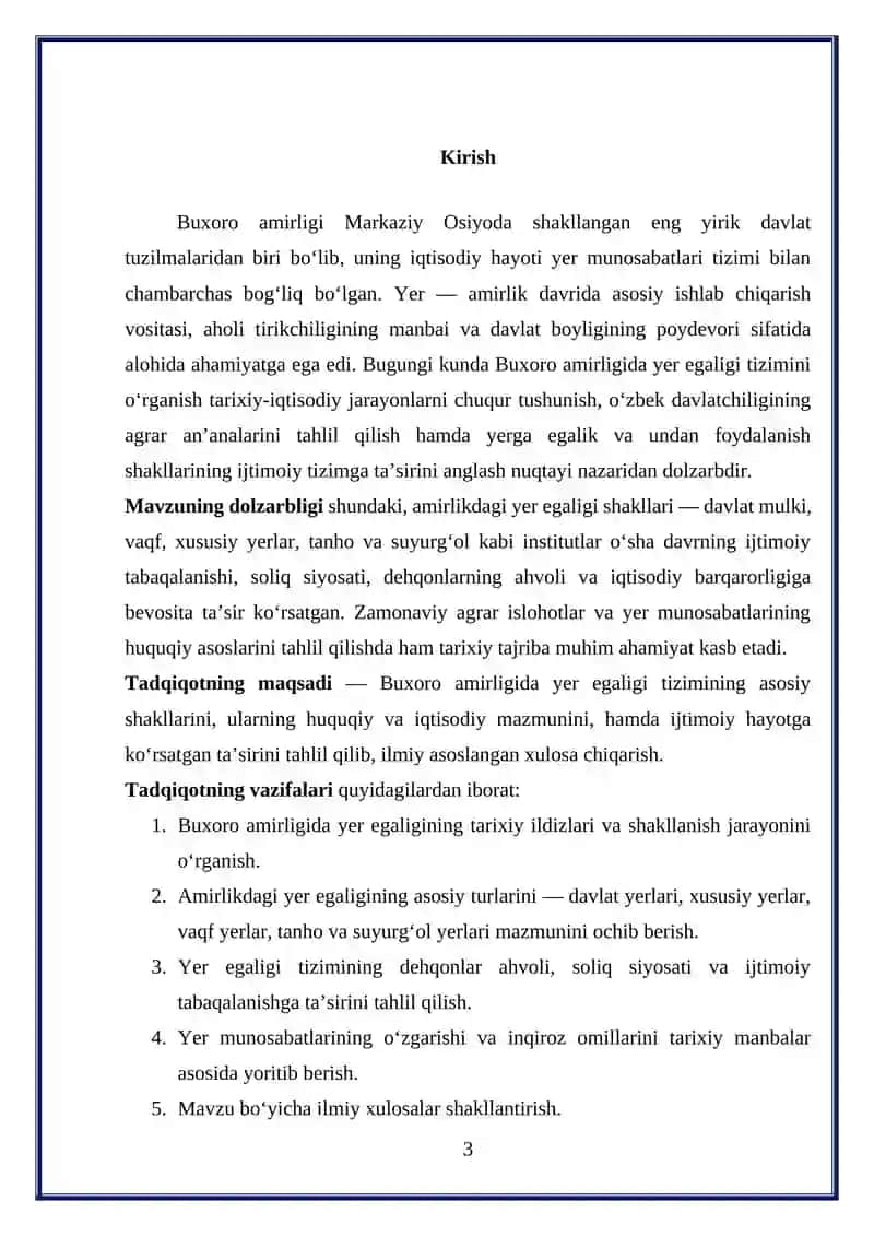 Buxoro amirligida yer egaligi 3