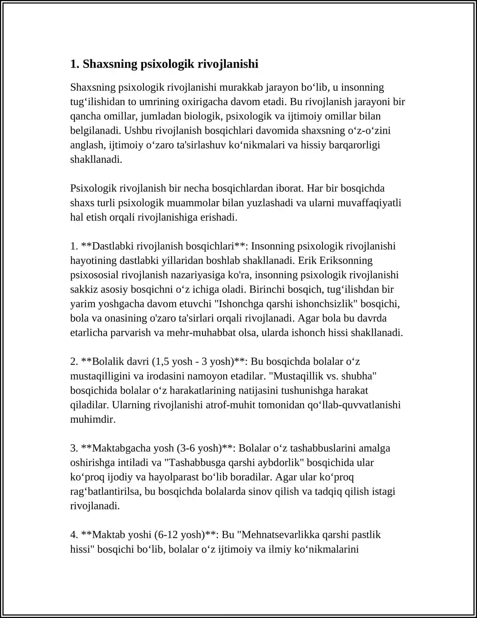 SHAXSNING RIVOJLANISHI TARBIYASI VA IJTIMOIYLASHUVI 3
