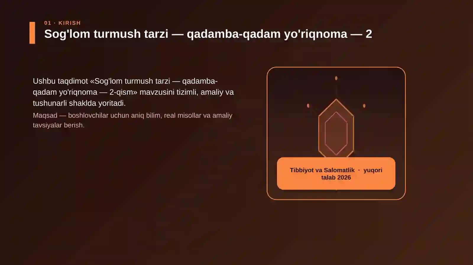 Sog'lom turmush tarzi — qadamba-qadam yo'riqnoma — 2-qism 3