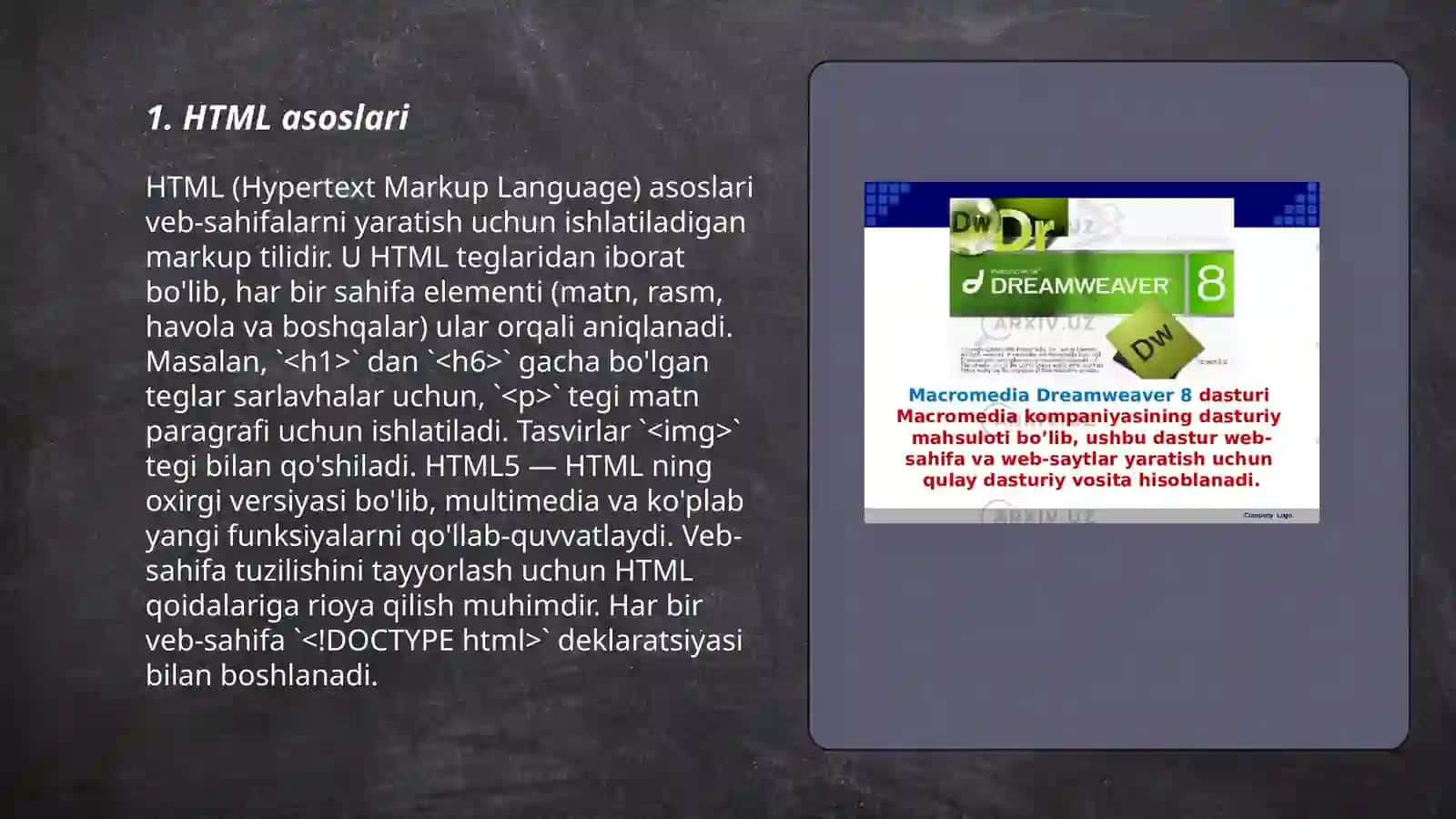 HTML asoslari 3