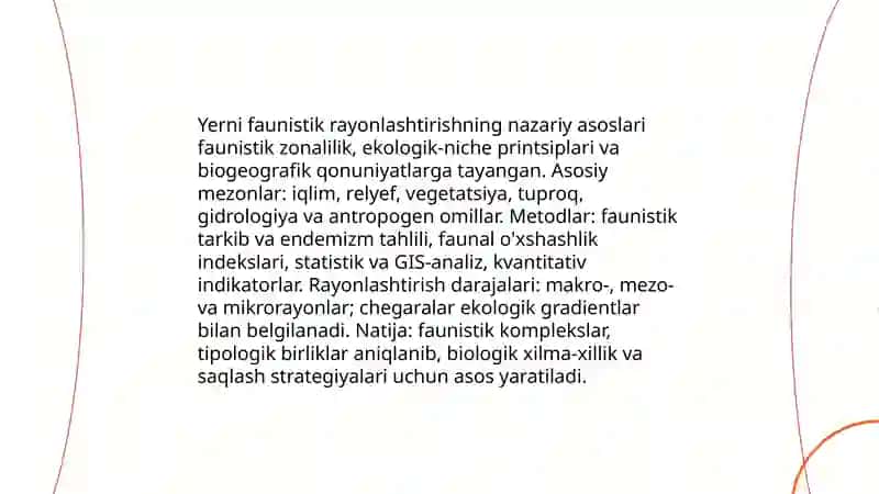 Yerni faunistik rayonlashtirish 3