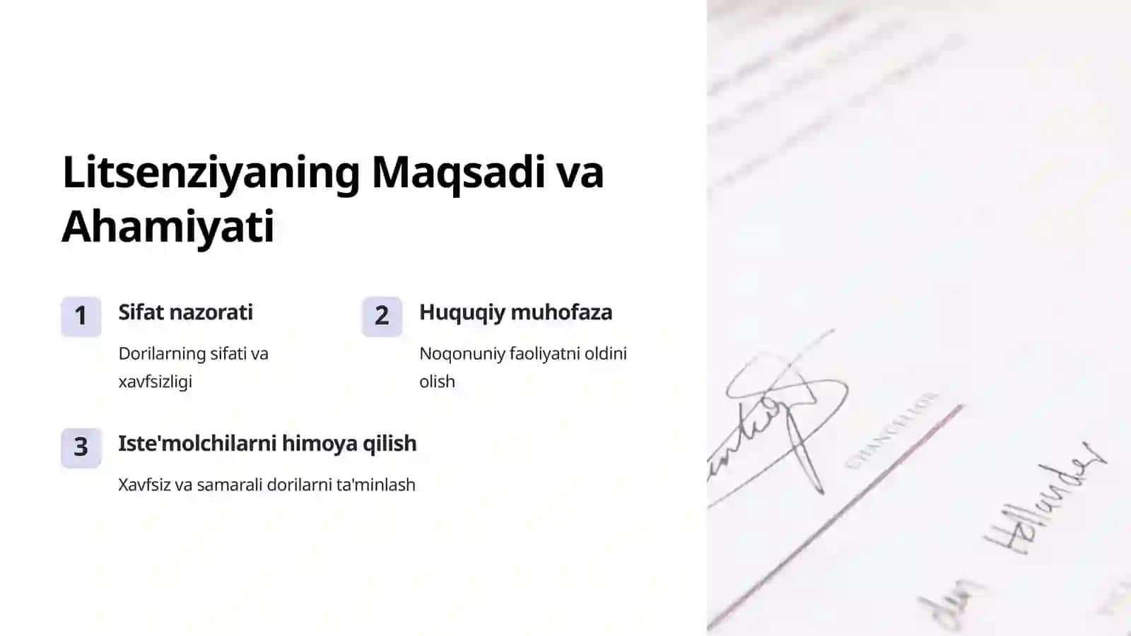 Farmatsevtika Faoliyatini Litsenziyalash To'g'risidagi Qonun 3