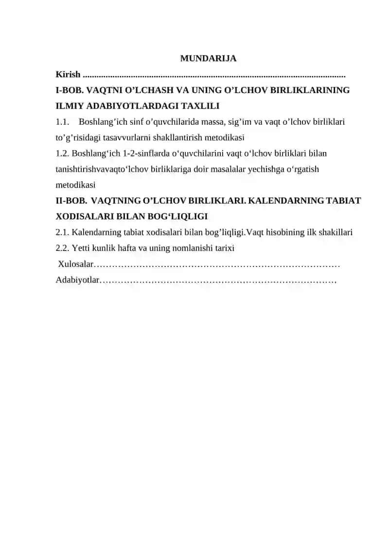 “ 4-SINFLARDA VAQT O’LCHOV BIRLIKLARINI O’RGATISHDA TARIXIY MATERIALLARDAN FOYDALANISH METODIKASI.docx 3
