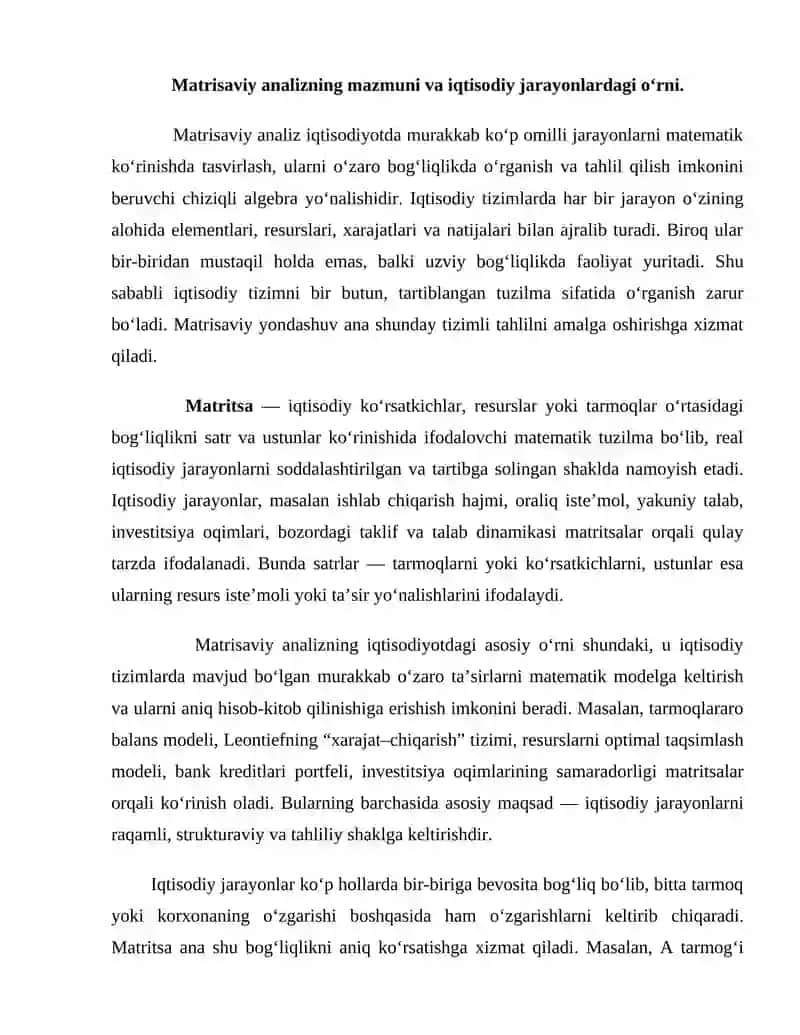 Matrisaviy analiz elementlari 3