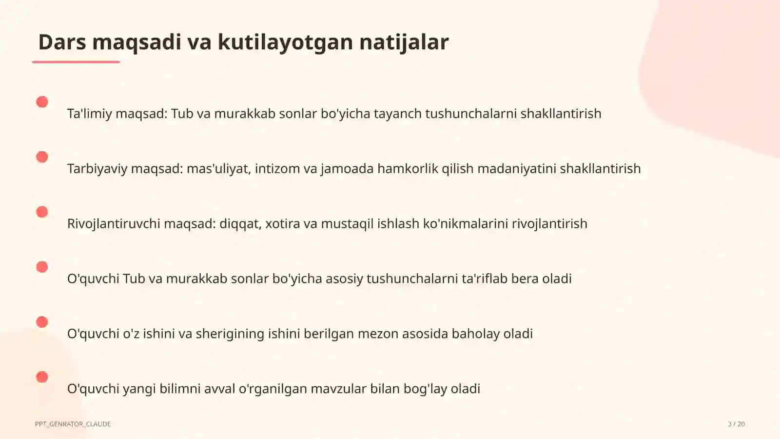 Tub va murakkab sonlar (5-sinf) 3