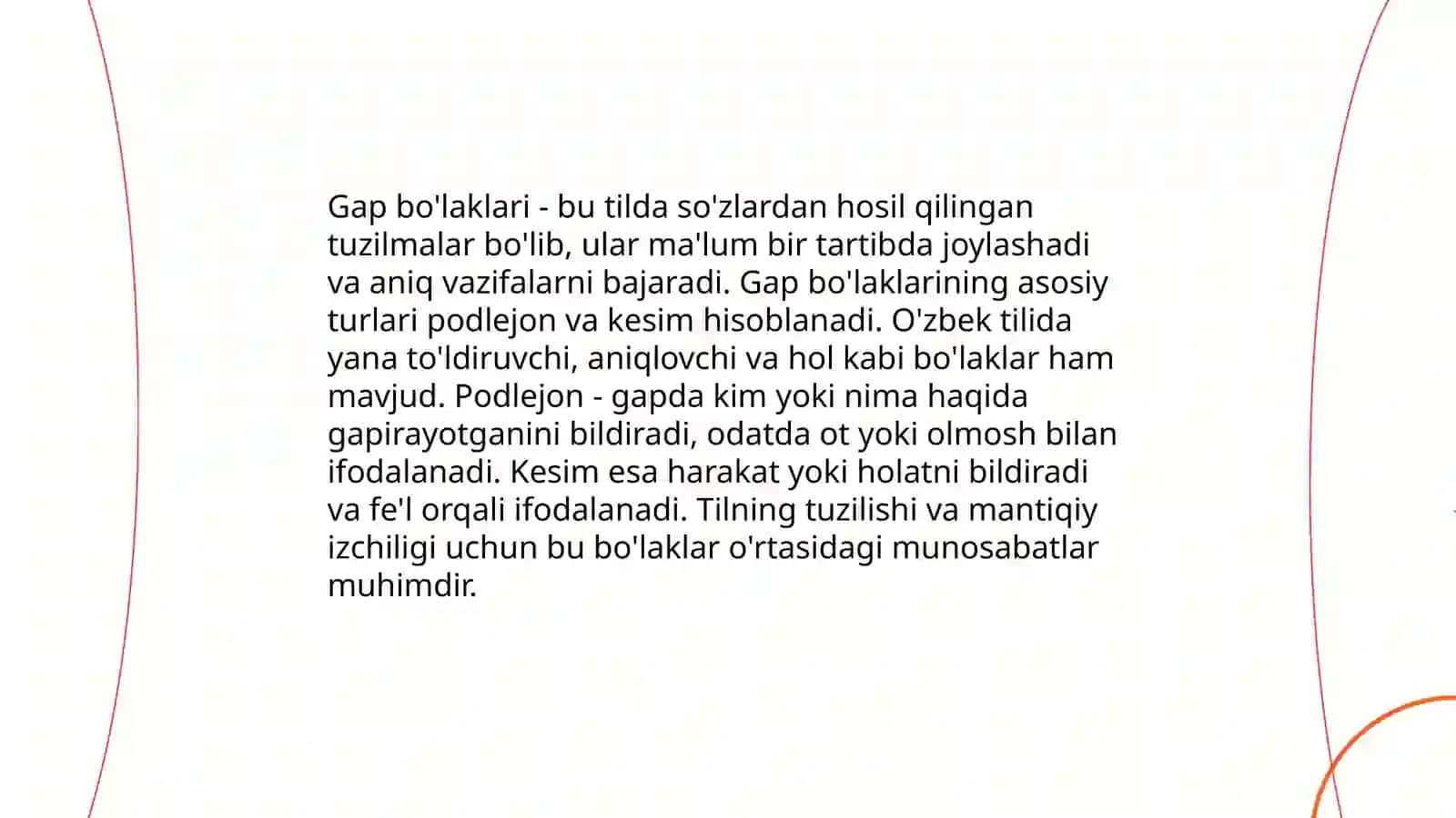 Gap bo’laklari tasnifi 3