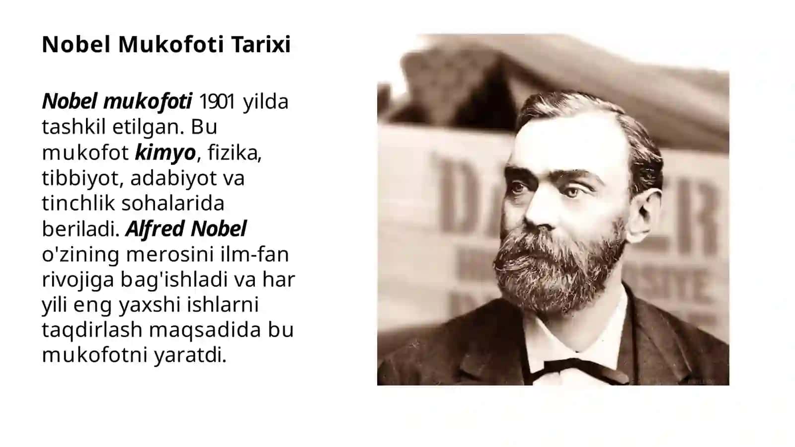 Kimyo sohasida nobel mukofoti sovrindorlari va ytutuqlari. 3
