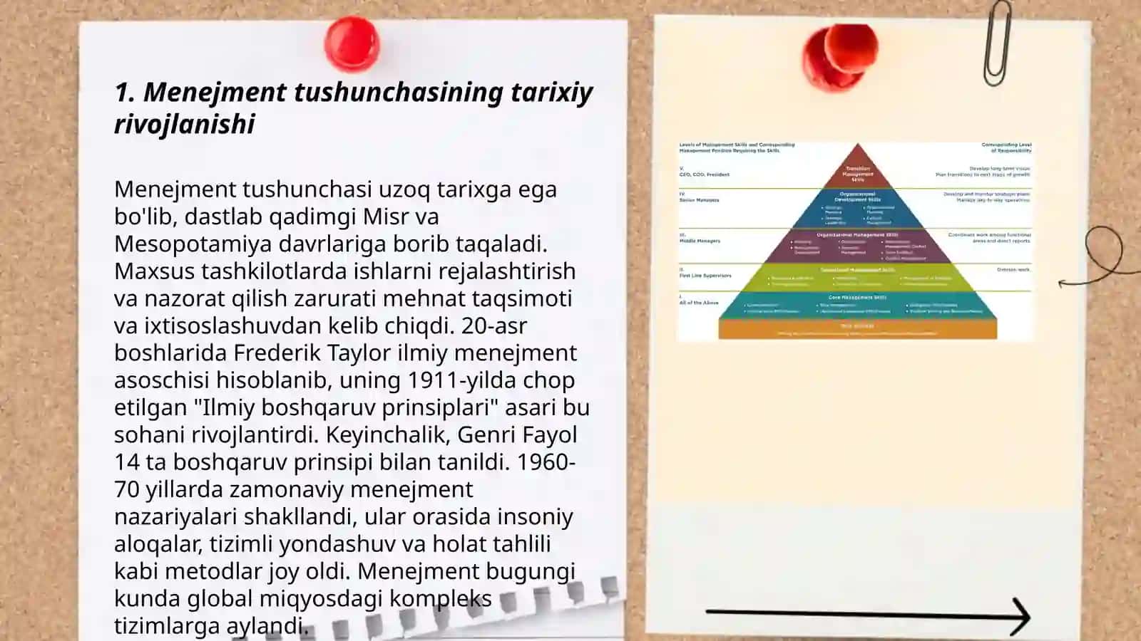 Menejment haqidagi fanning rivojlanishi va taraqqiyoti 3