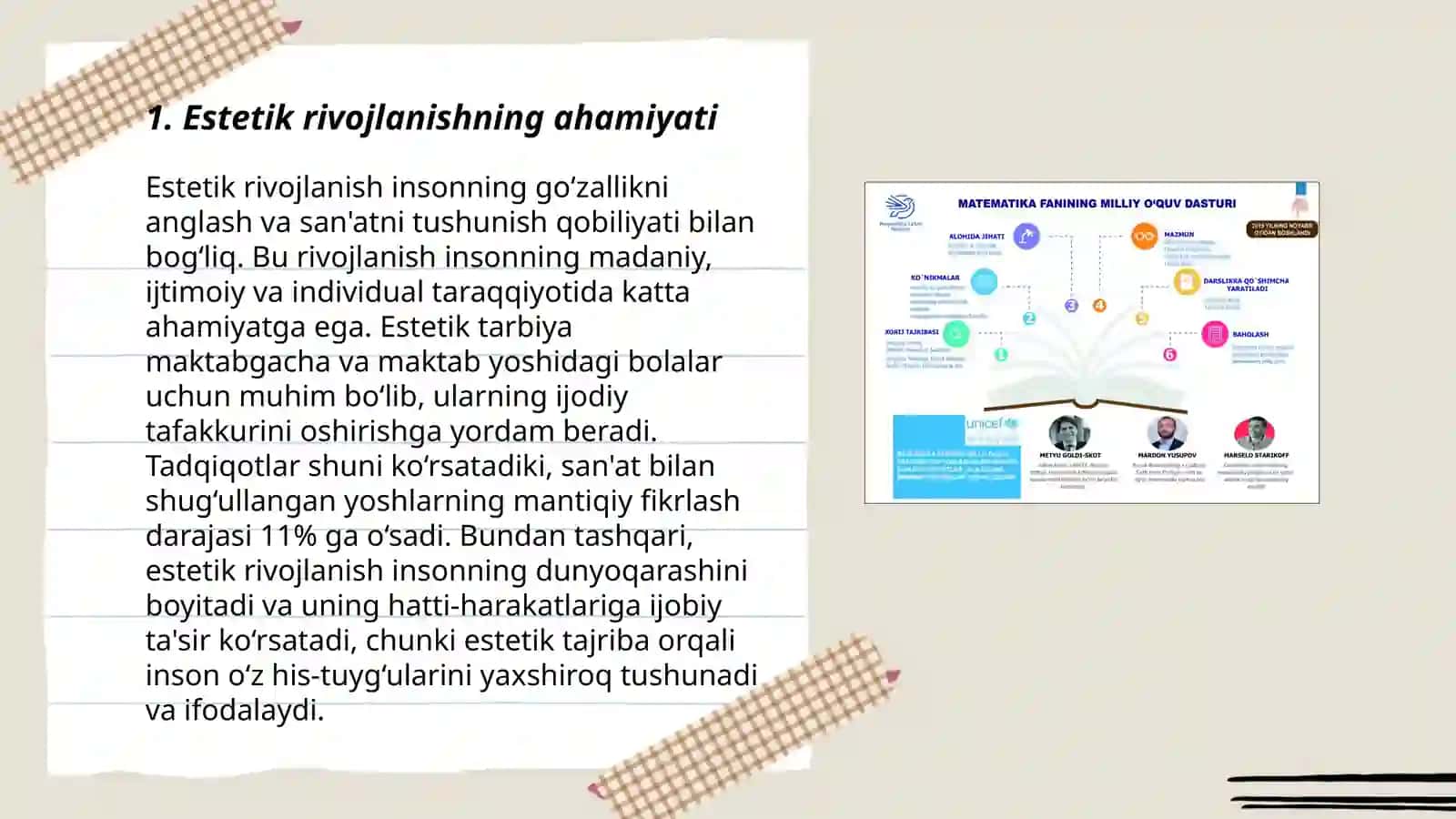 Estetik rivojlanish dasturi 3