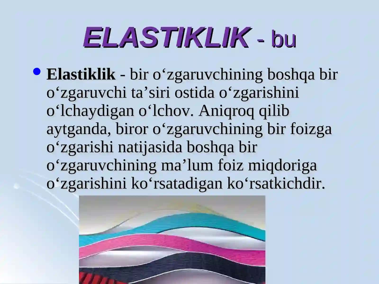 Talab va Taklif Elastikligi 3