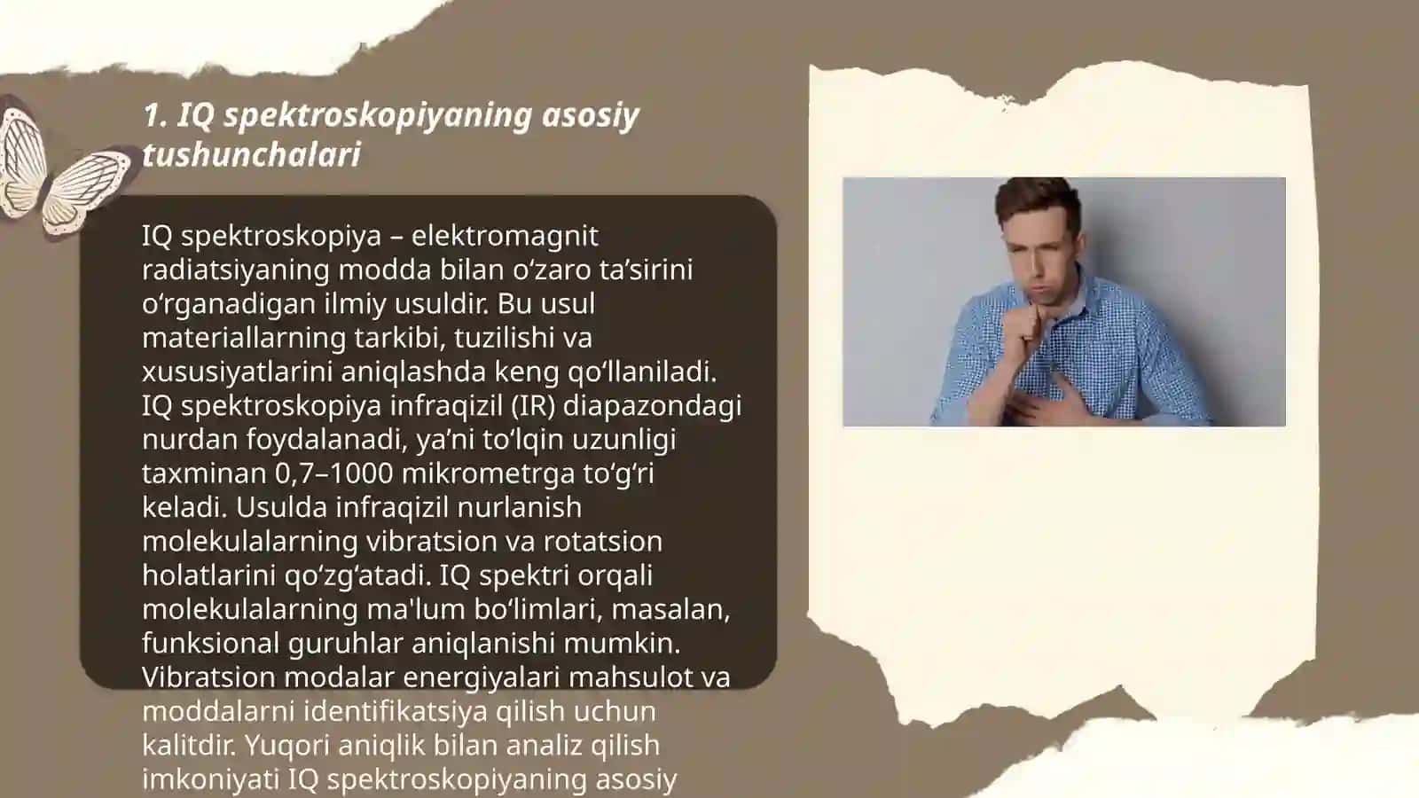 IQ-spektroskopiya va kombinatsion sochilish spektroskopiyalarining texnika va metodikalari 3