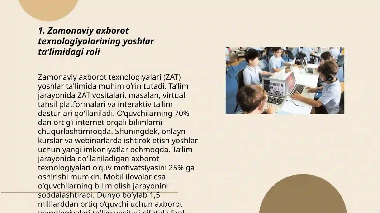 Zamonaviy axborot texnologiyalarining yoshlar ta'limidagi roli 3