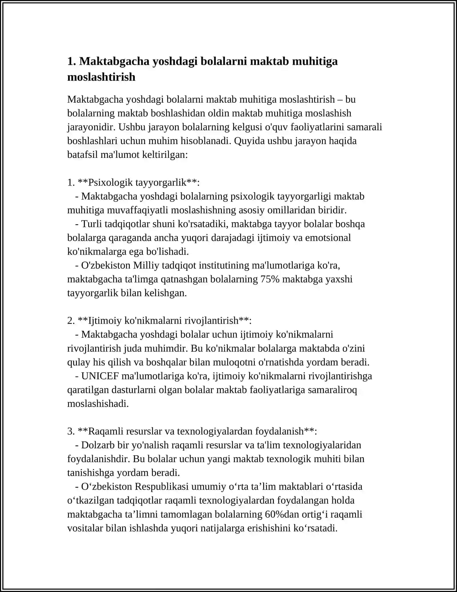MAKTABGACHA YOSHIDAGI BOLALARNI MAKTAB TA‘LIMIGA TAYYORLASH NAZARIYASI 3