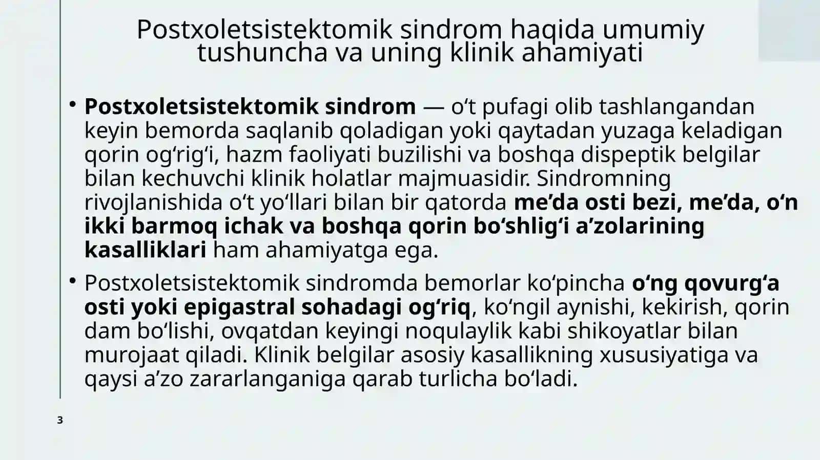 Postxoletsistektomik sindrom: ekstrabiliyar sabablar 3