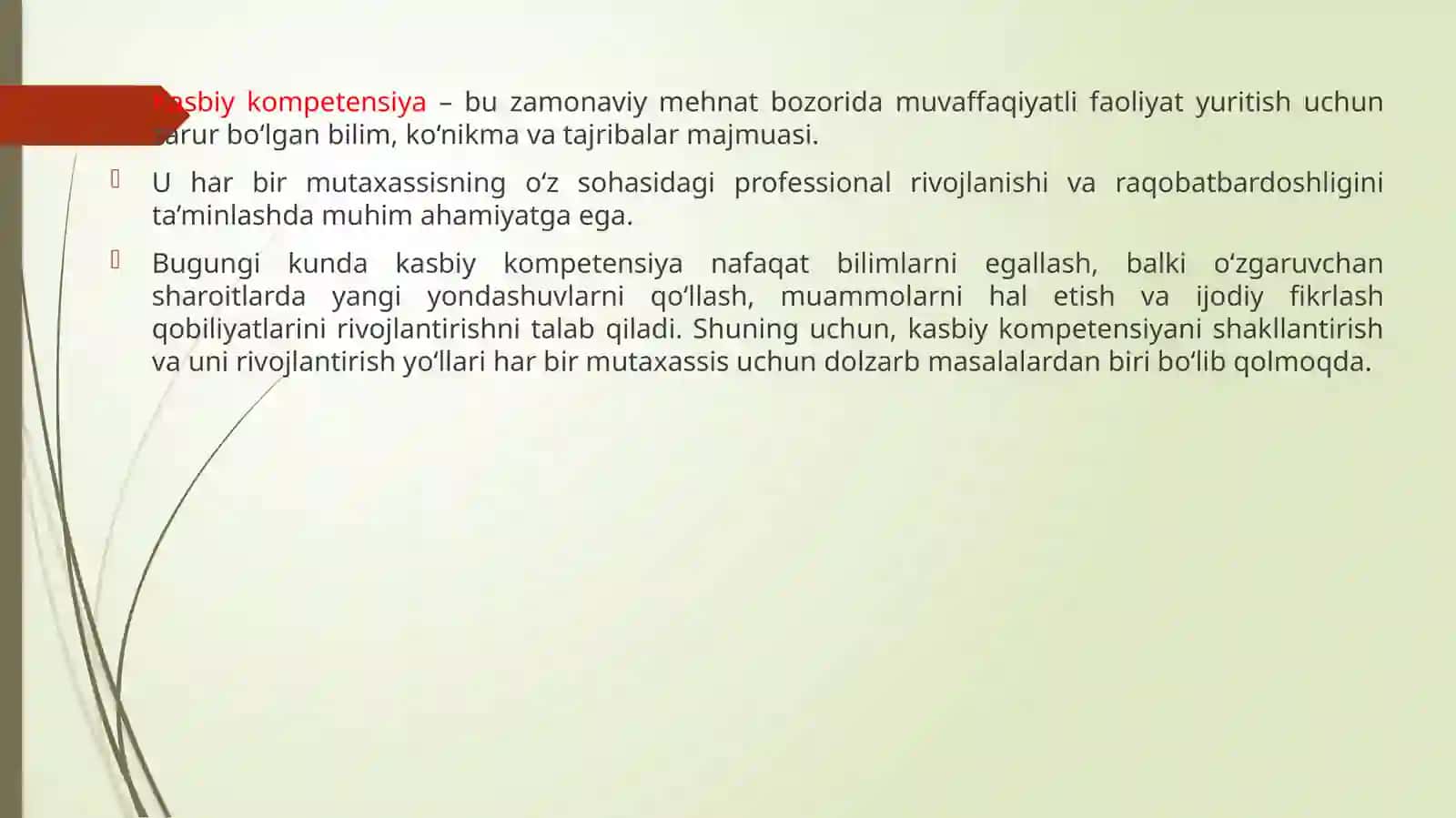 Professionalkompetensiyaningnazariyasoslari.Kasbiyfaoliyatnishakllantirishtexnologiyasi 3