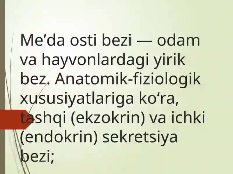Me'da osti va buyrak usti bezlari fiziologiyasi 3