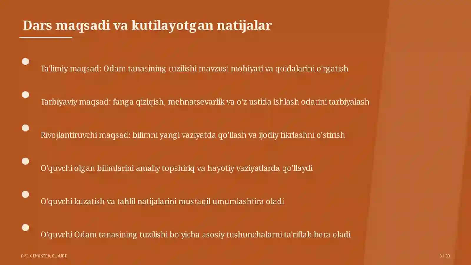 Odam tanasining tuzilishi (2-sinf) 3