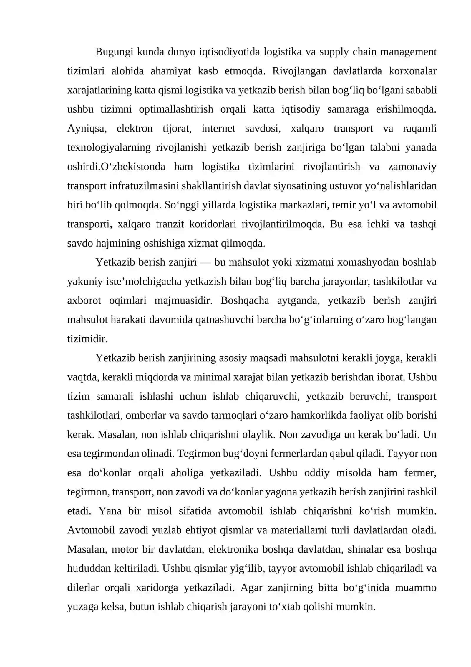 Yetkazib berish zanjirining zamonaviy modellari tahlili 3