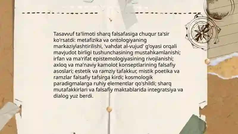Tasavvuf ta'limotining sharq madaniyatiga tasiri 3