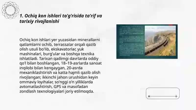Ochiq kon ishlari to'g'risida umumiy malumotlar 3