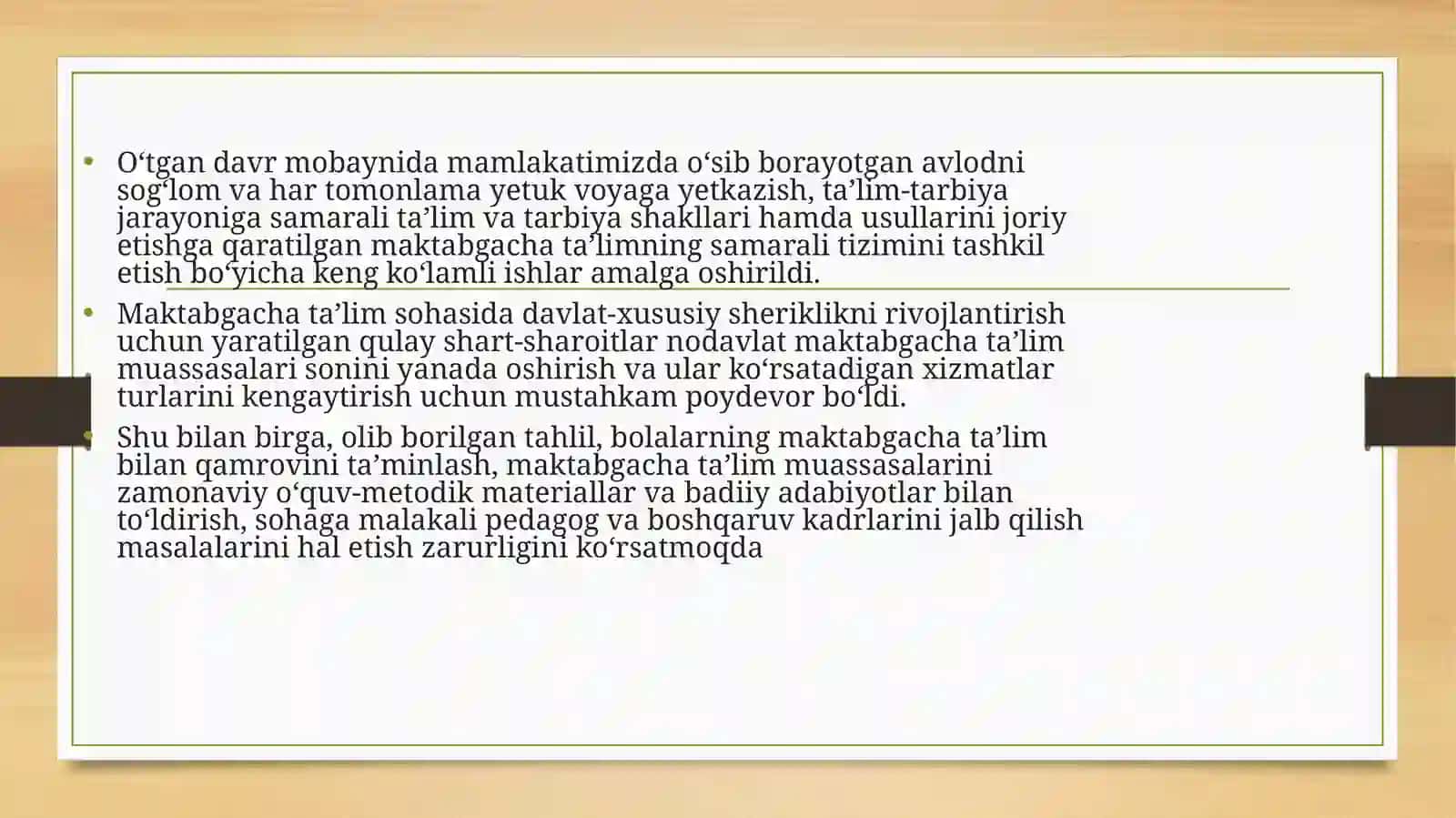 Ijtimoiy maktabgacha ta`lim tashkil etish vazifalari 3