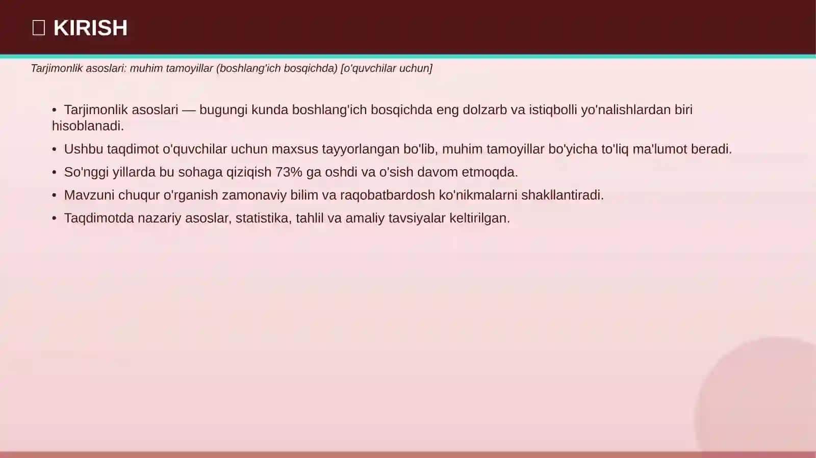 TARJIMONLIK ASOSLARI 3