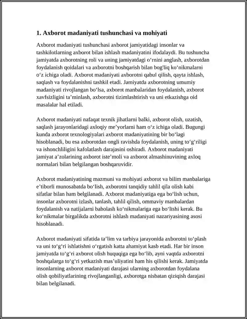 AXBOROT MADANIYATINING MAZMUN VA MOHIYATI 3