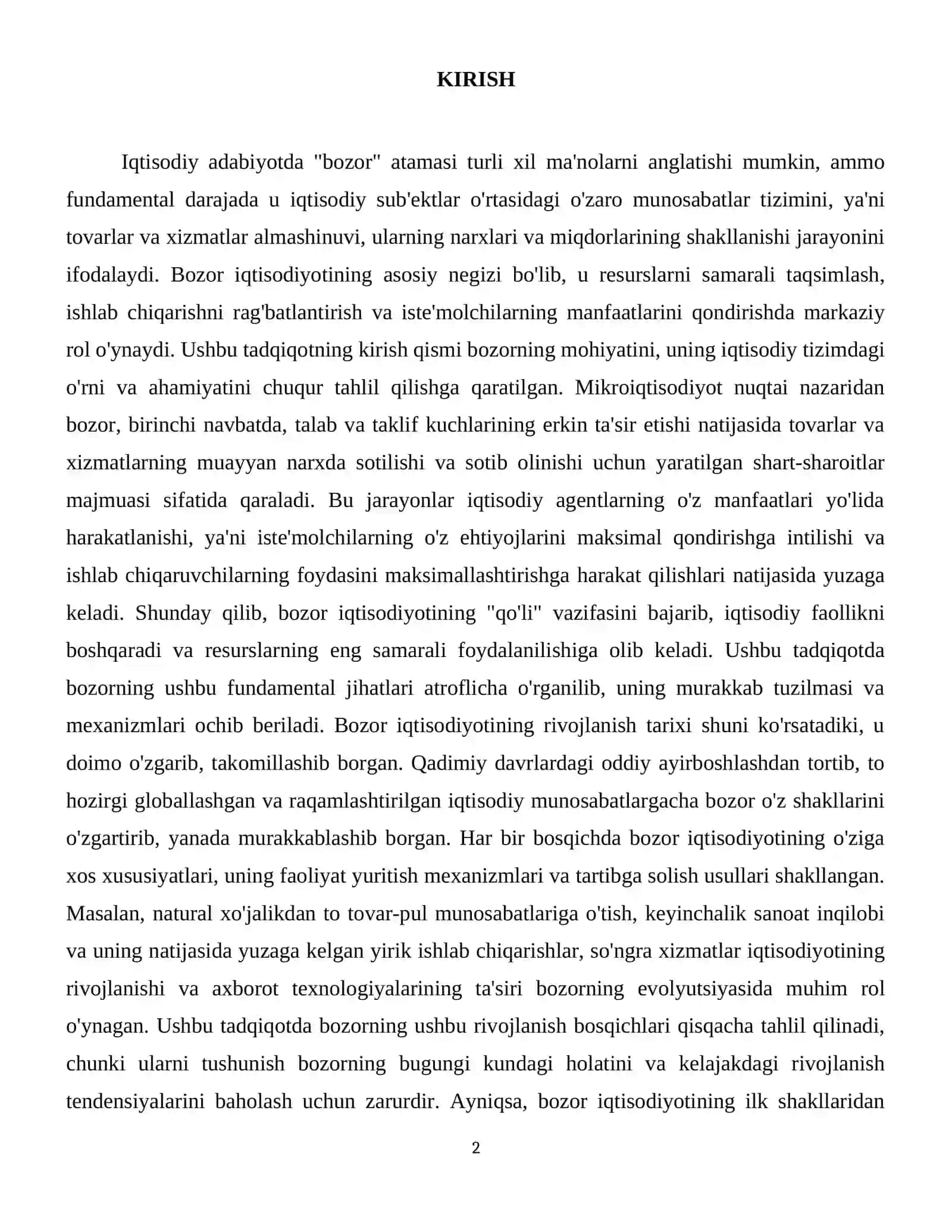 Bozorning mohiyati va uning tarkibi 3