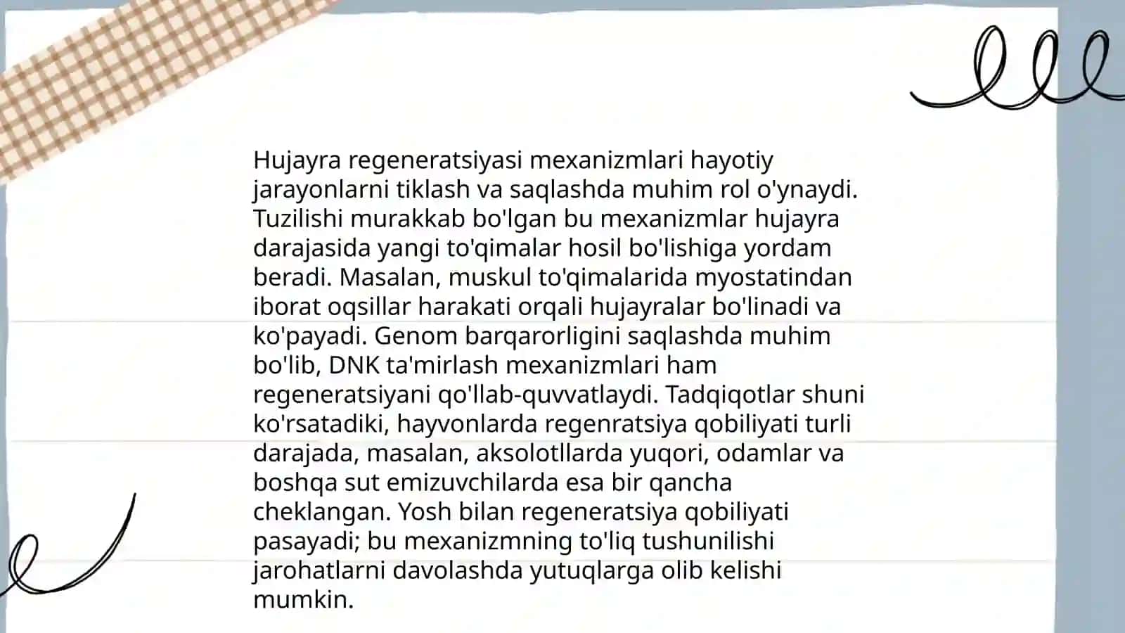 Hujayra regeneratsiyasi mexanizmlari 3