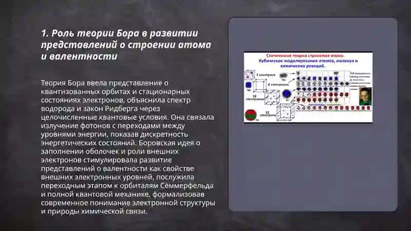 Химия ХХ века. Модели строения атома. Развитие теоретических идей о валентности и природе химической связи 3