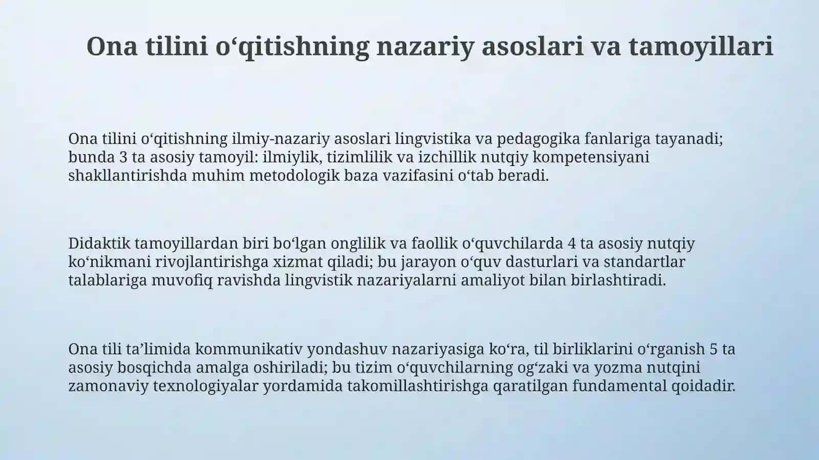 Ona tili oʻqitishning tamoyillari 3