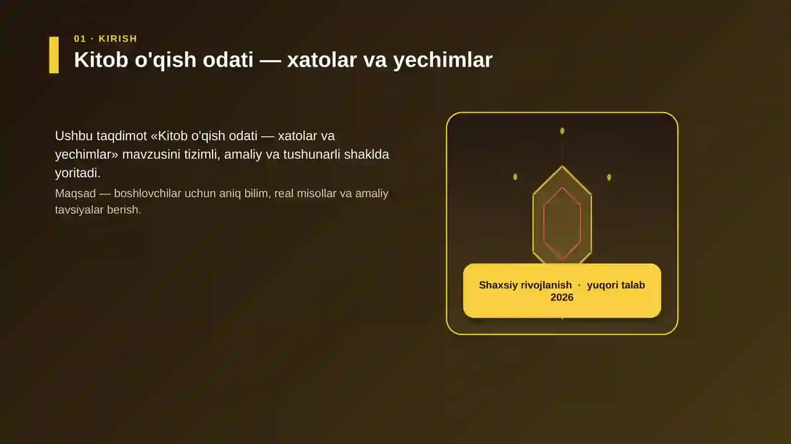 Kitob o'qish odati — xatolar va yechimlar 3