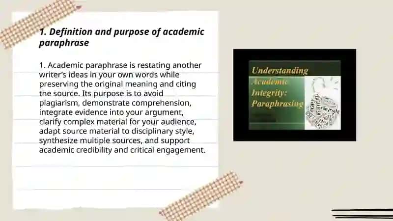 Academic paraphrase 3