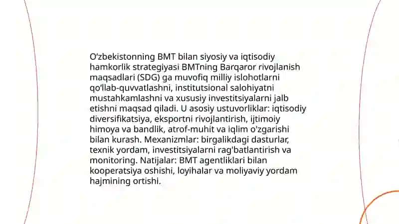 Oʻzbekistoning xalqaro tashkilotlar bilan hamkorlik aloqalari Rajabova Mashhura 3