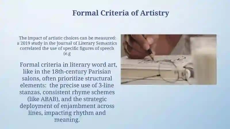 Literary word art and criteria of artistry 3