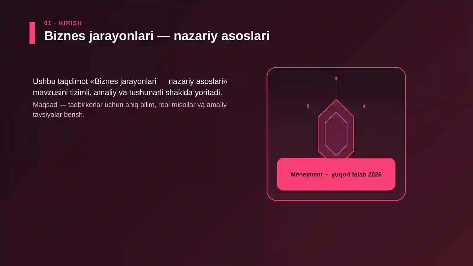 Biznes jarayonlari — nazariy asoslari 3
