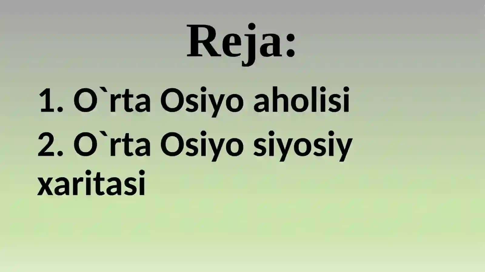 O`rta Osiyo aholisi va siyosiy xaritasi 3