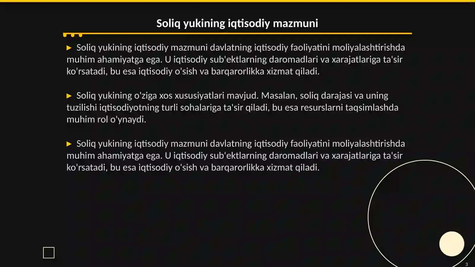 Soliq yukini optimallashtirish muammolari 3