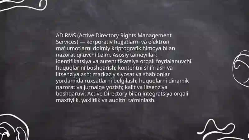 AD RMS (Active Directory Rights Management Services) 3