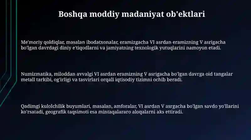 Qadimgi zamon tarixi manbalari ( mil.avv 6 - milodiy 5 -asr) 3
