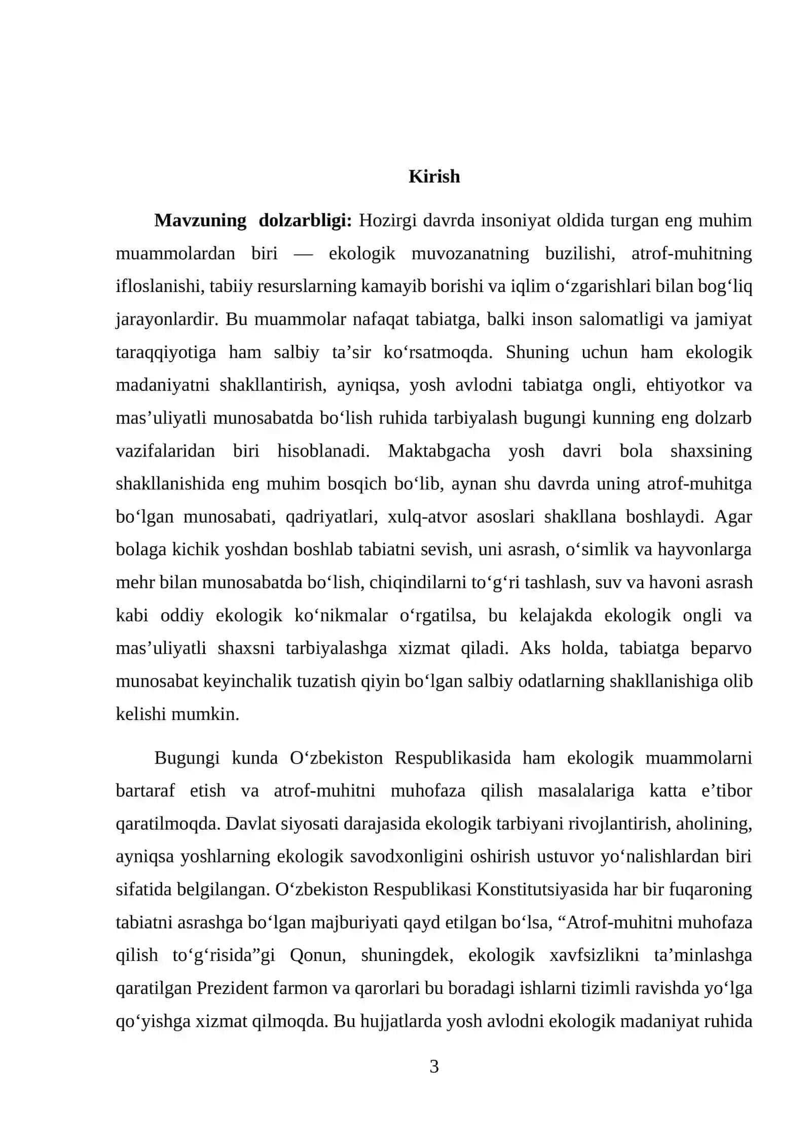 Bolalarda tabiatga mas’uliyat hissini shakllantirish usullari 3