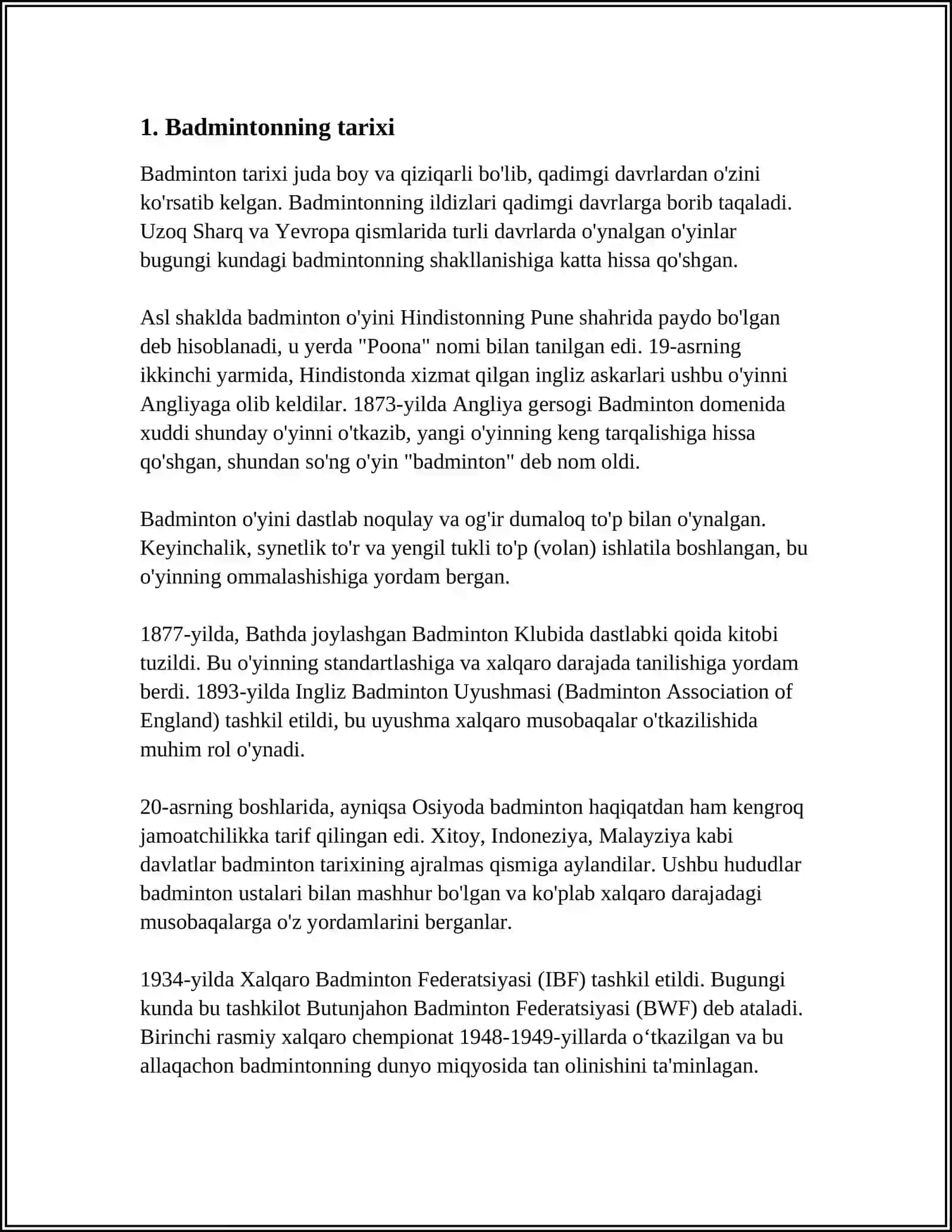BADIY SPORT TURINING KAMPAZITSION ISHLAB CHIQARISHNINIG UMUMIY XUSUSYATLARI 3