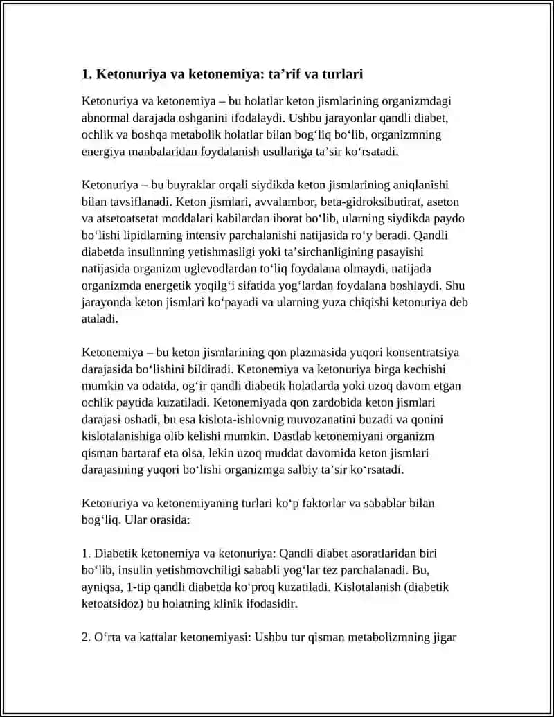 QANDLI DIABET VA OCHLIKDA KETONURIYA VA KETONEMIYA 3