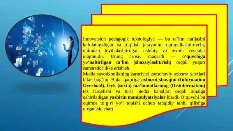 MEDIA MADANIYAT VA INNOVATSION PEDAGOGIK TEXNOLOGIYALAR 3