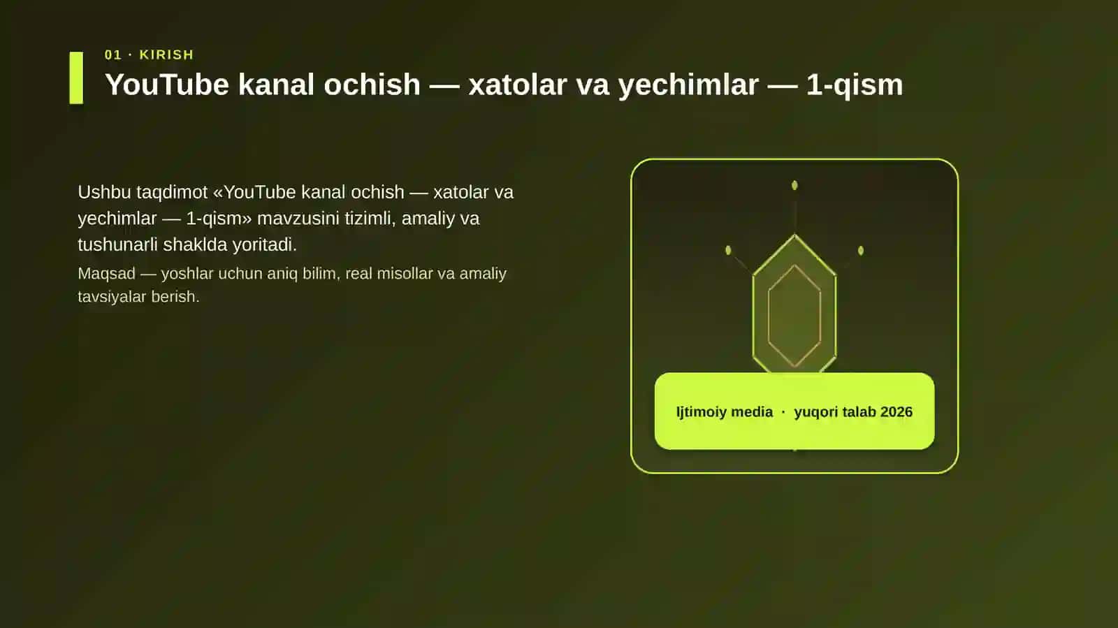 YouTube kanal ochish — xatolar va yechimlar — 1-qism 3