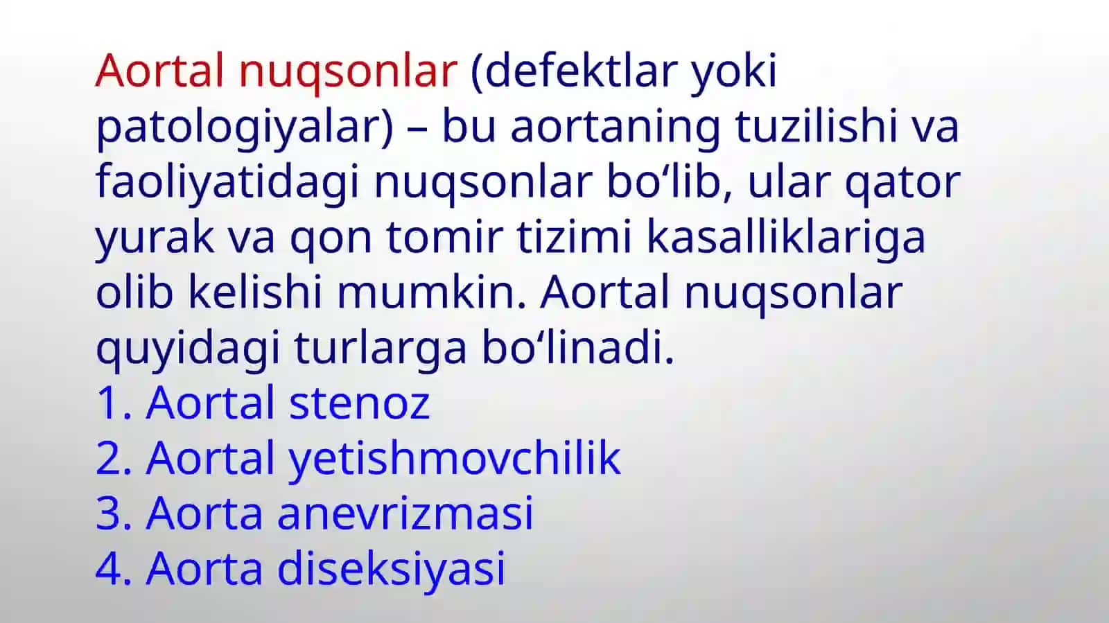 Aortal nuqsonlar simptomatologiyasi 3